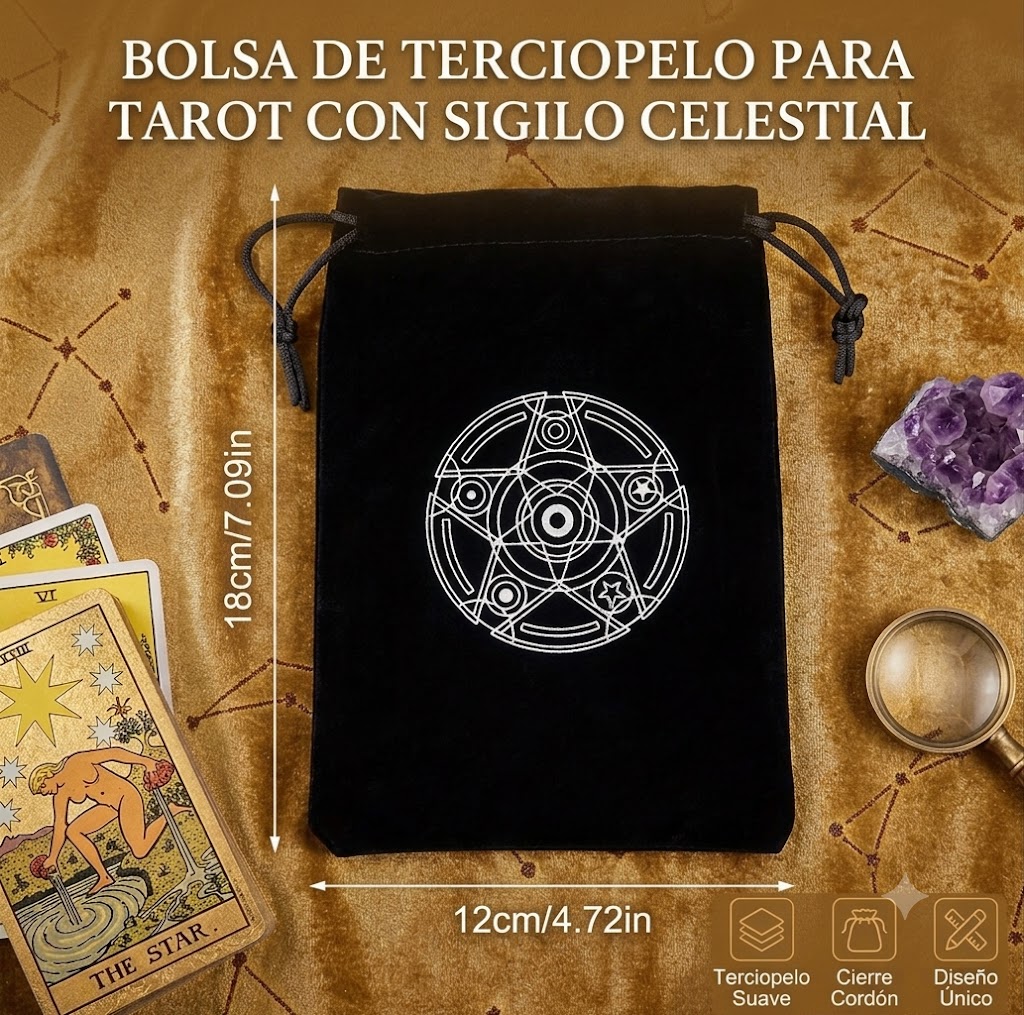 Bolsa Protectora De Tarot Y Cristales Hecha A Mano