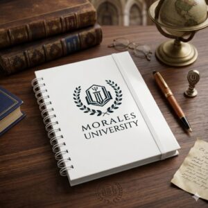Cuaderno Anillado Morales University – Tapa Dura Premium 100 Hojas con Elástico