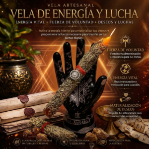 Vela de Enfoque Psicológico: Fuerza de Voluntad y Vitalidad